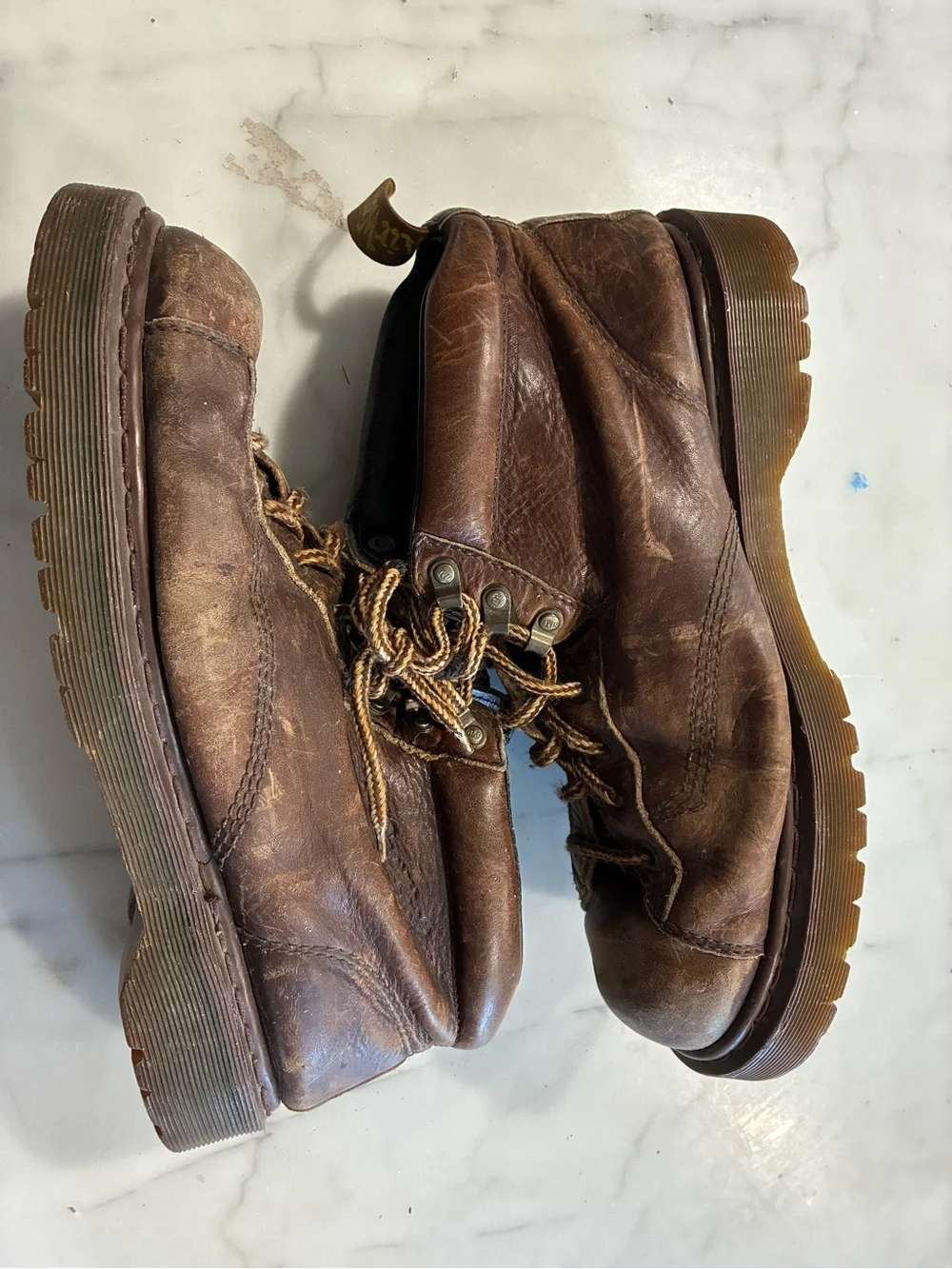 Dr Doc Martens Mens 8287 AW004 Brown Leather Ankle Boots Shoes Size 11